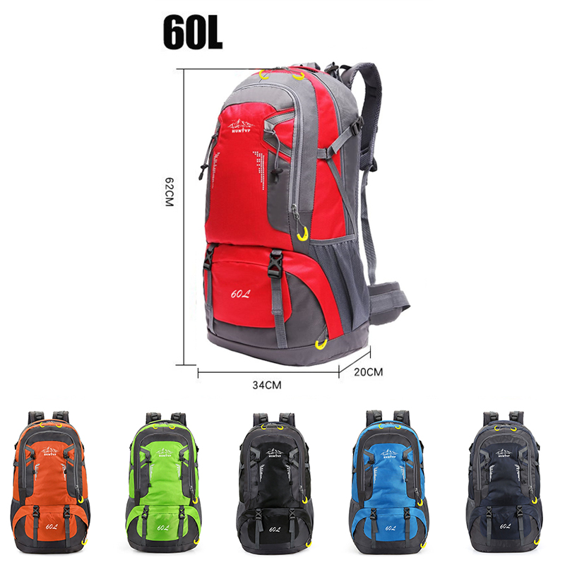 60L Hiking Camping Backpack Waterproof Nylon Outdoor Travel Luggage Rucksack  Bag | eBay
